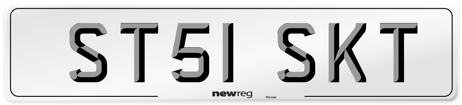 ST51 SKT Number Plate from New Reg
